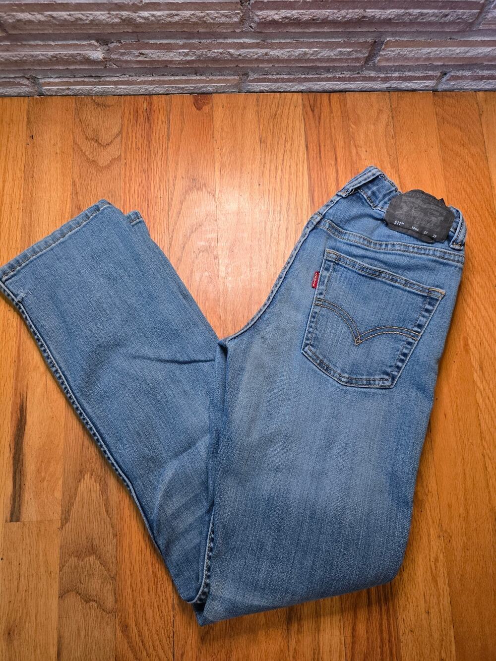 Levi's Performance 511 Slim Boys Jeans Size 14 Regular 27x29 Stretch Light Wash